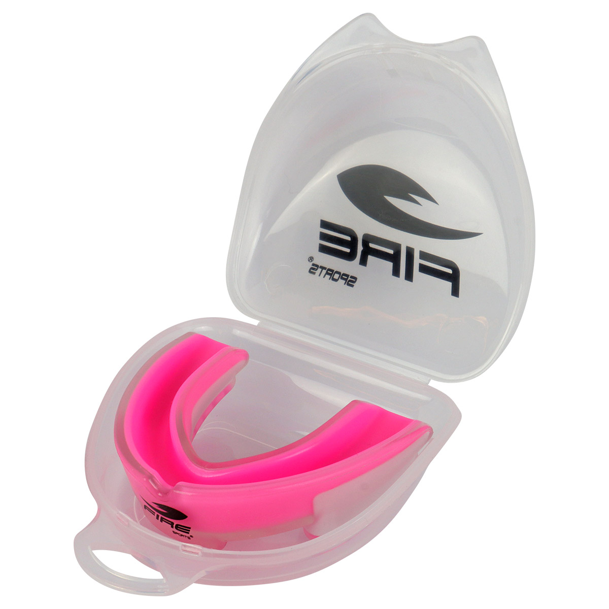 Protector bucal Fire Sports bicolor moldeable para box y artes marciales Rosa