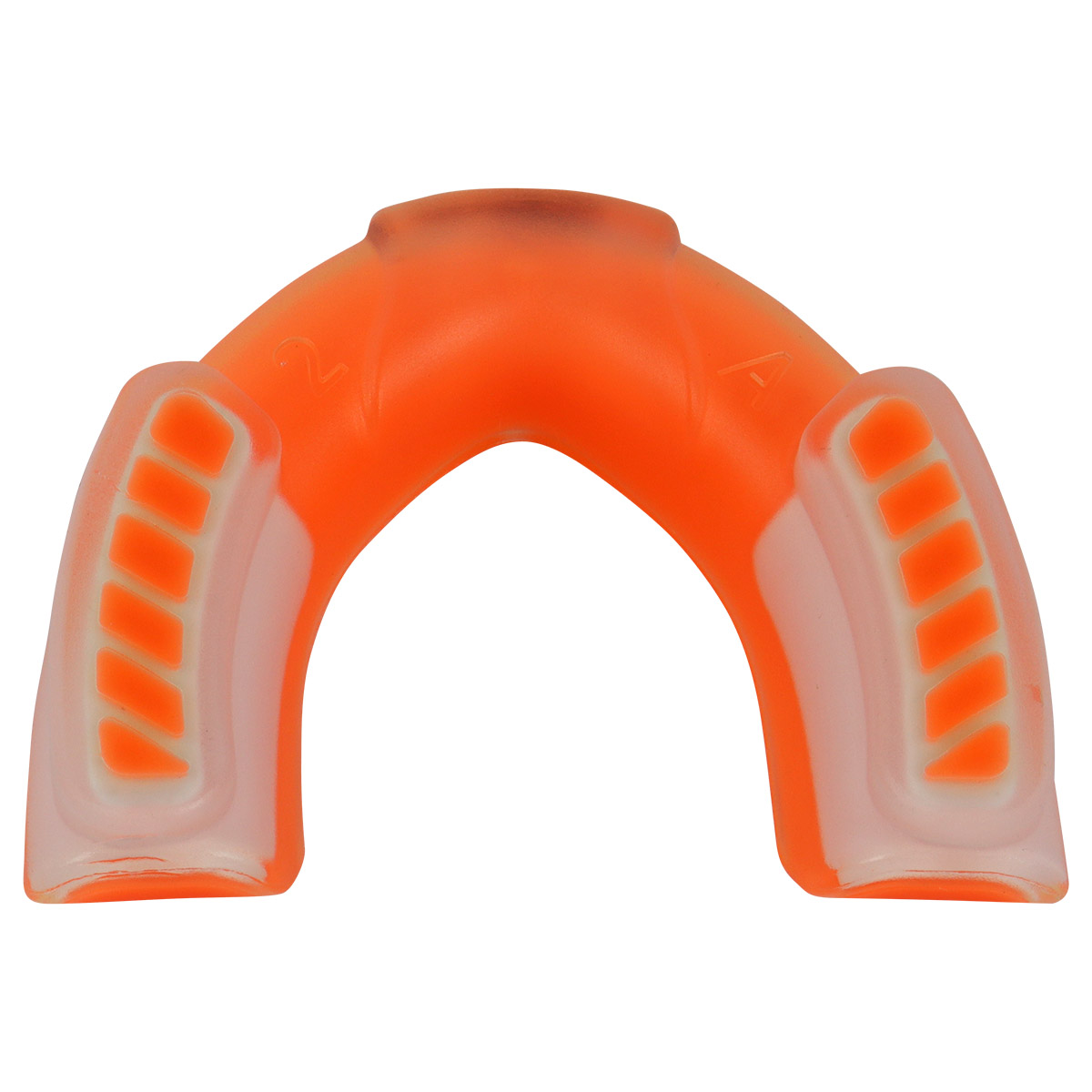 Protector bucal Fire Sports bicolor moldeable para box y artes marciales Naranja