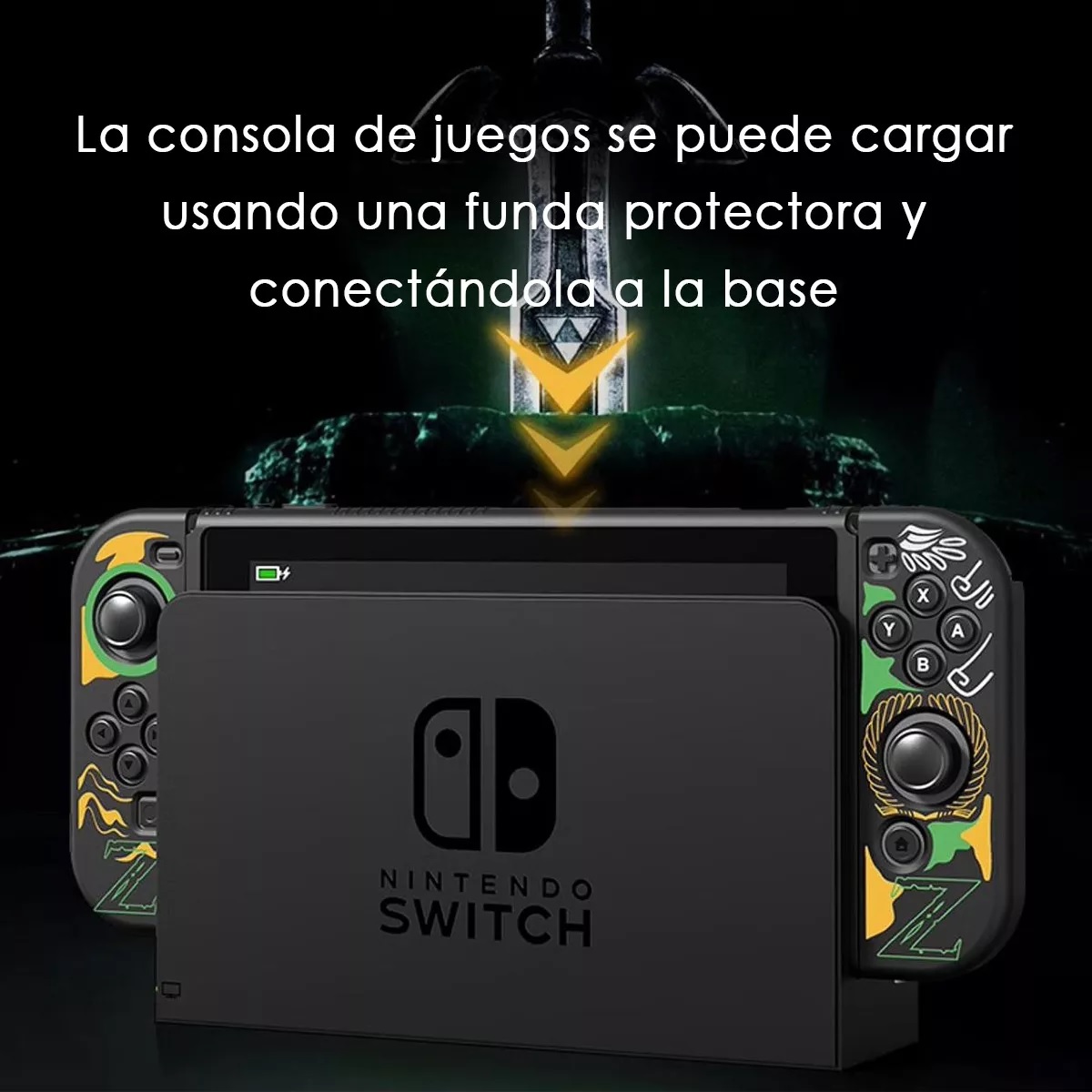 Funda Protector Nintendo Switch Mario Zelda Con Joycon Gomas