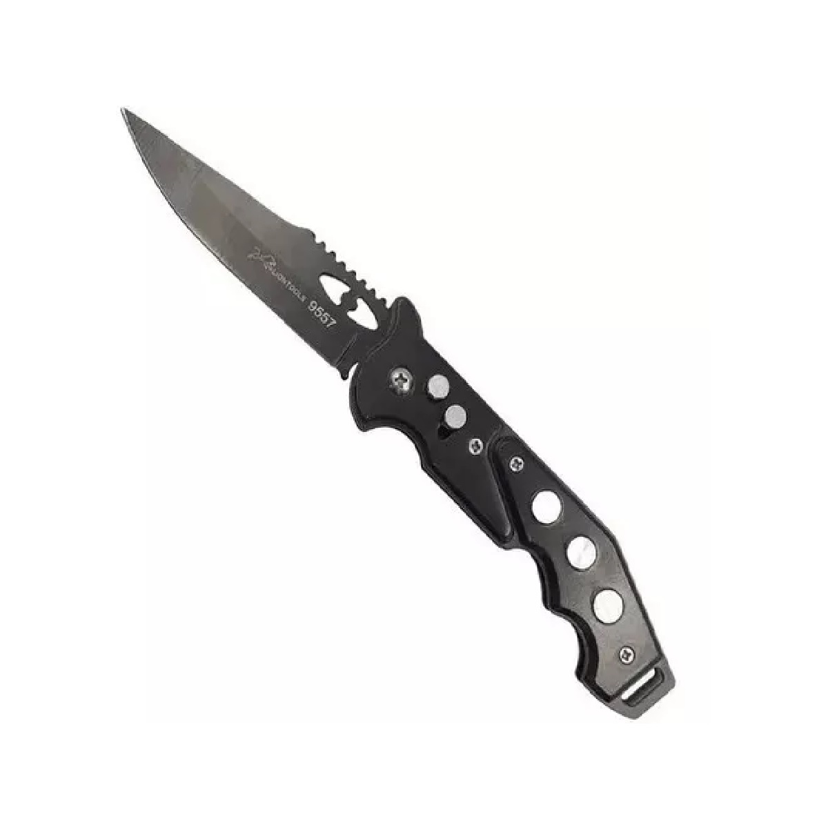 Cuchillo Navaja Tactica Automatica Supervivencia Negro 