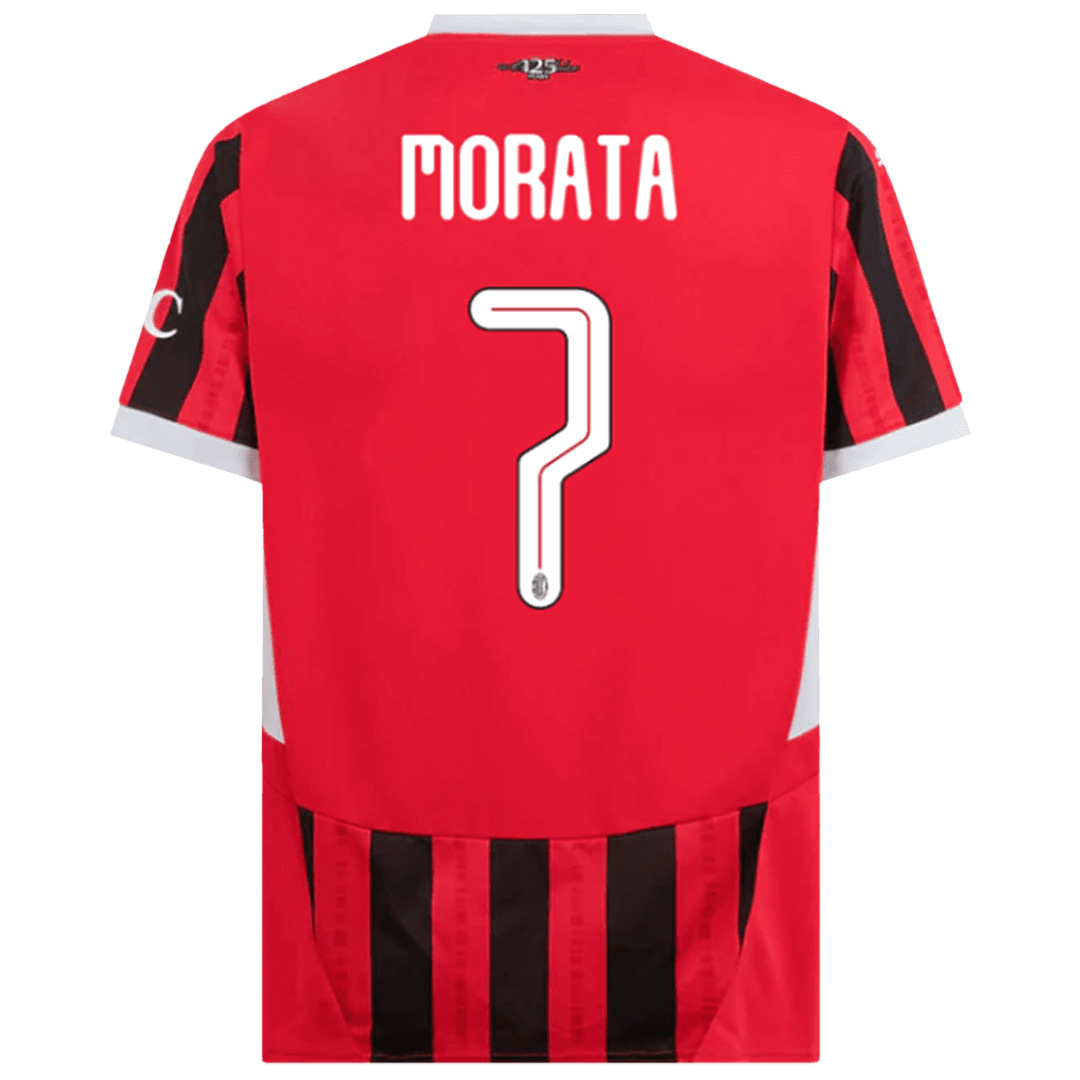 Nuevo! Jersey AC Milan 2024/2025 Titular Local Champions Alvaro Morata 7 Talla XL