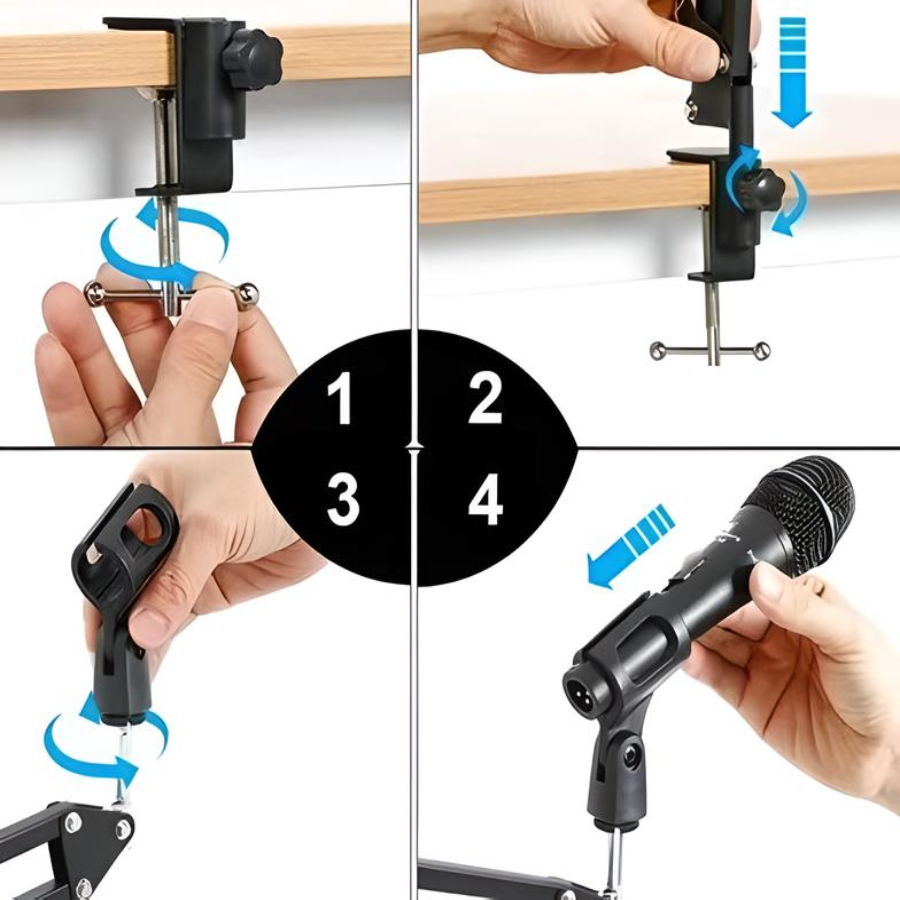 Soporte Brazo Microfono Condensador Para Grabación Estudio