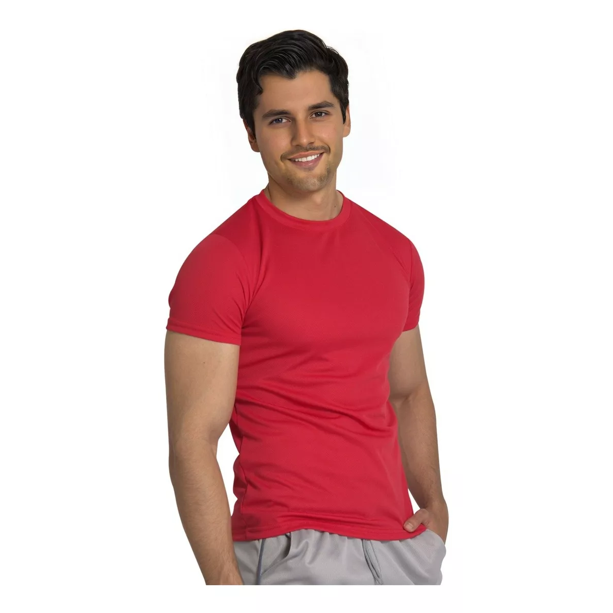 Juego 5 Playeras Deportivas Cuello Redondo Dry Fit Gym Hombre Talla G