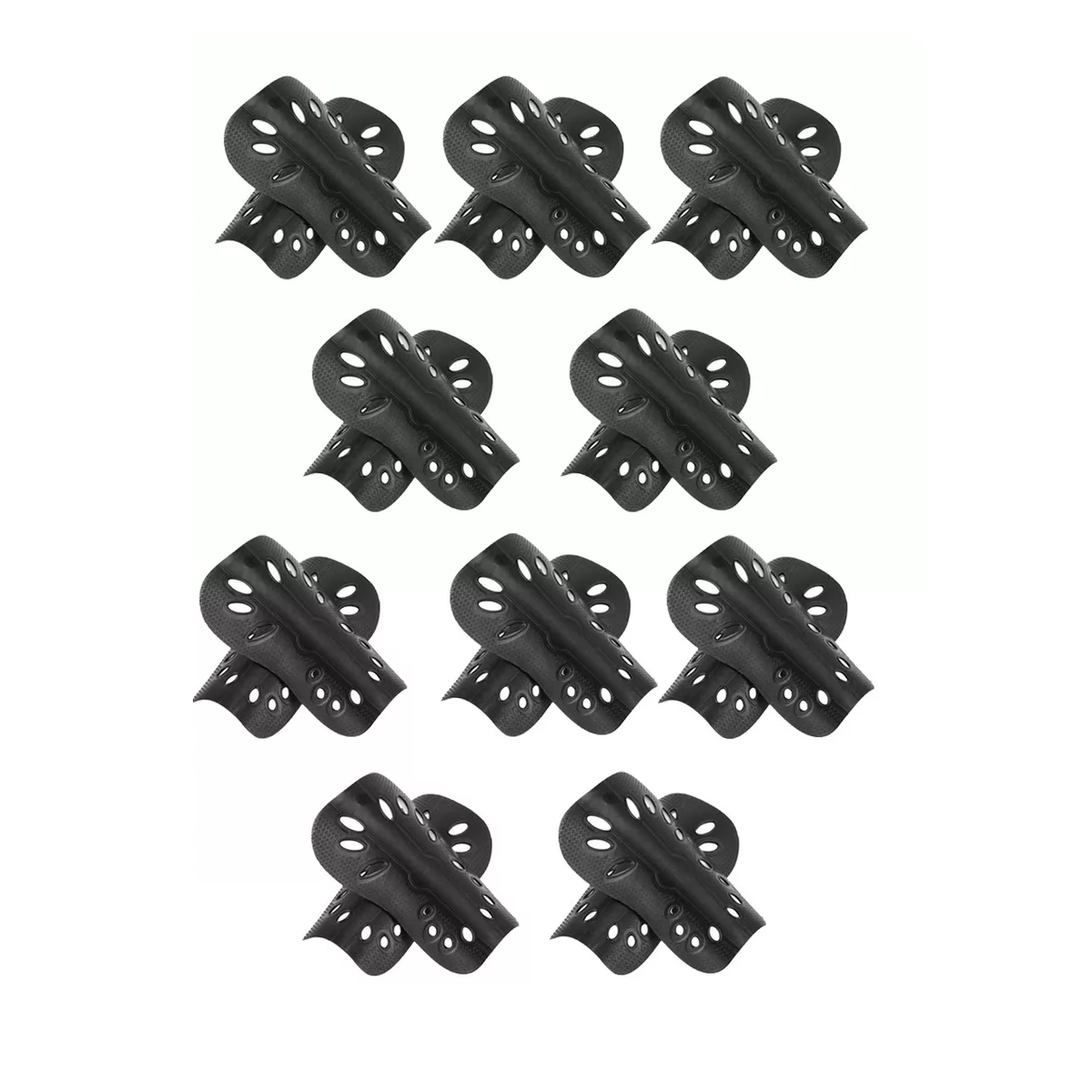 Set 10 Pares Espinilleras Futbol/espinilleras De Futbol Negro