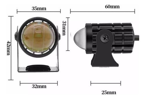 Faros Luces Led Para Motos Auto Doble Color Impermeable Par