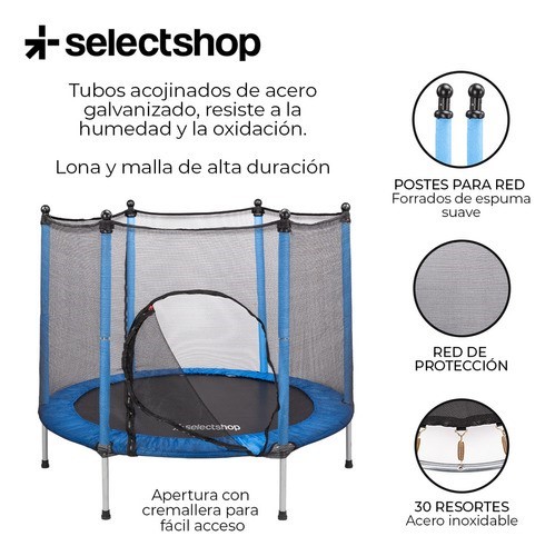 Selectshop Signature DF1C Trampolín Red De Seguridad Color Azul 55"