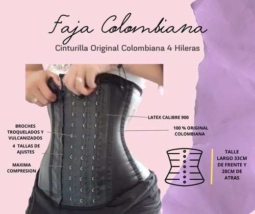Faja Reductora Colombiana Original Mujer Latex 