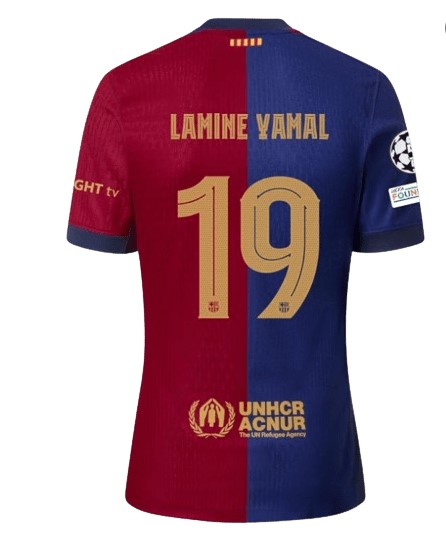 Nuevo! Jersey Barcelona 2024/2025 Titular Local Champions Lamine Yamal 19 Talla M