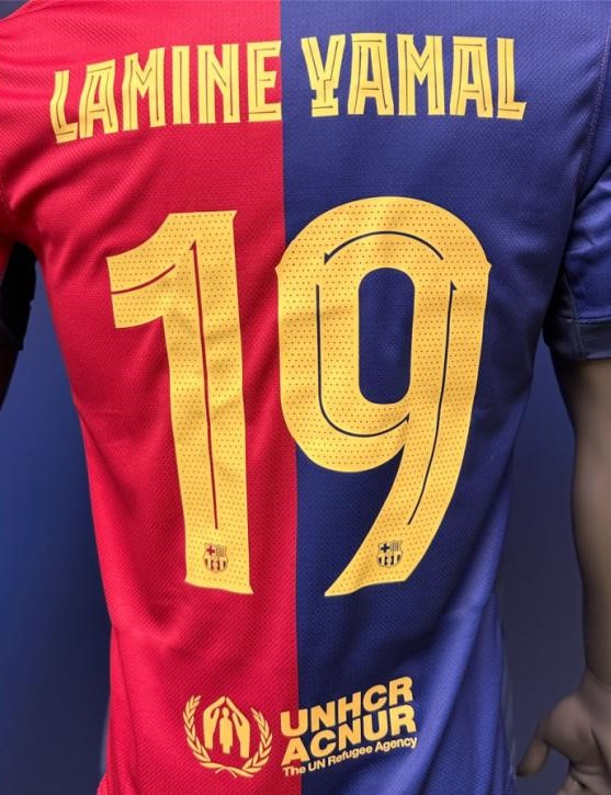 Nuevo! Jersey Barcelona 2024/2025 Titular Local Champions Lamine Yamal 19 Talla M