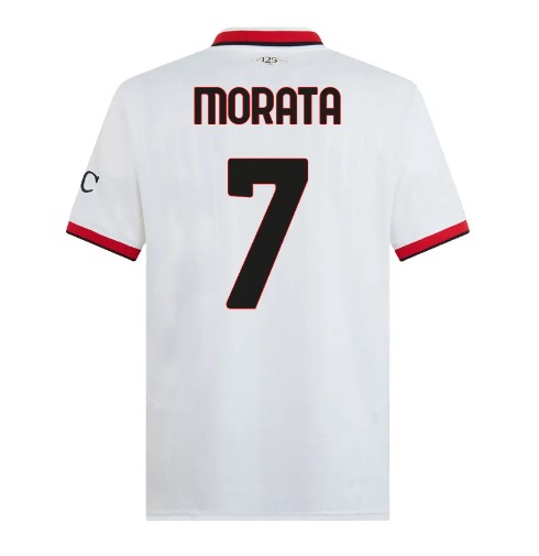 Nuevo! Jersey AC Milan 2024/2025 Visita Blanca Alvaro Morata 7 Talla S