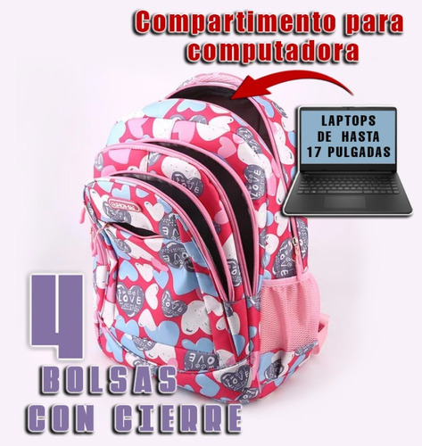 Mochila Escolar Viaje Back Pack Para Laptop Super Calidad Ma020 Am7