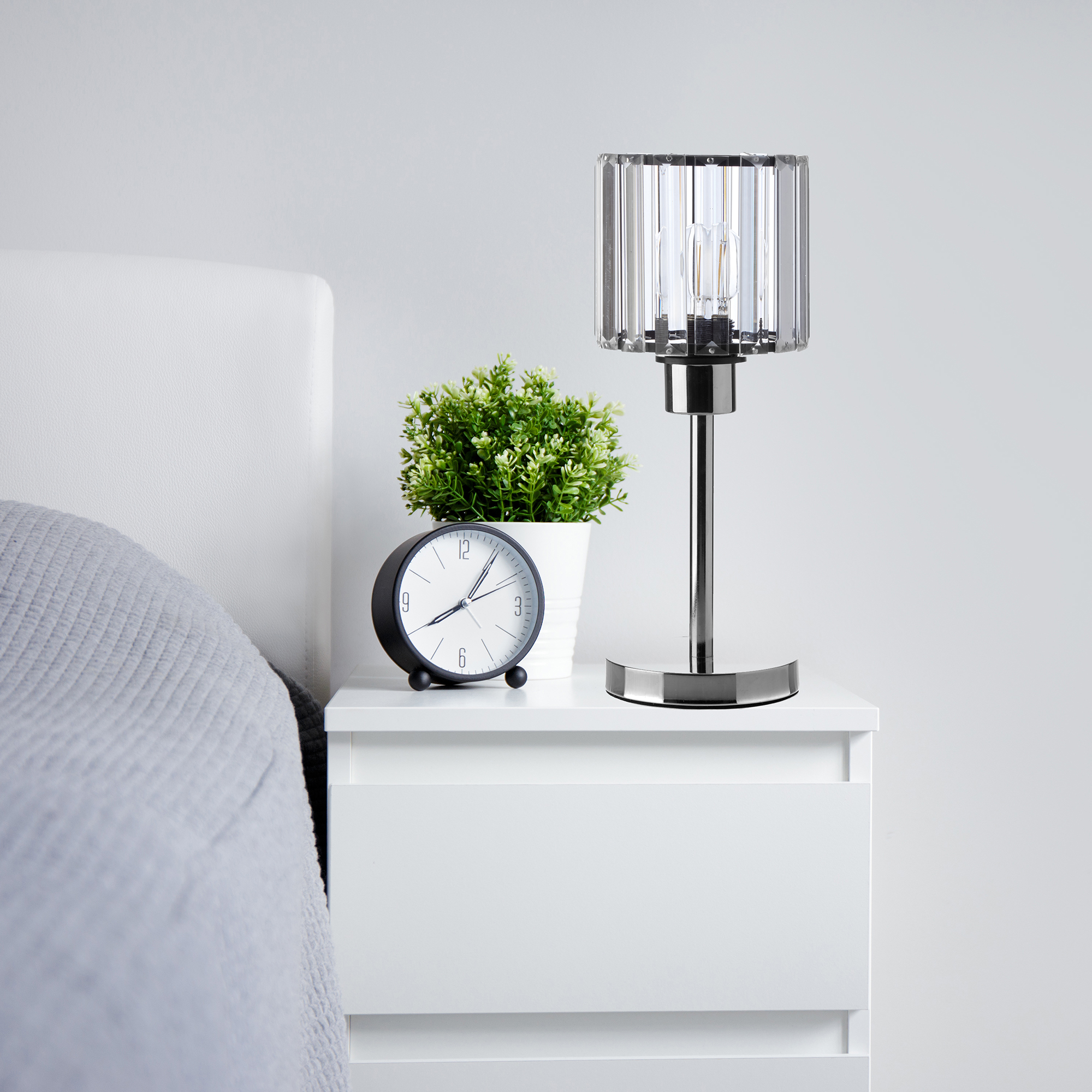 Lámpara De Mesa Led Gamalux Decolamp Faro Circular Cristal