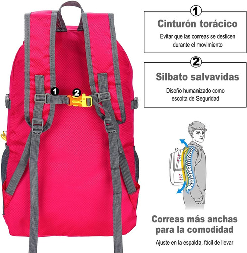 Mochila De Senderismo Para Acampar Impermeable Plegable 35l