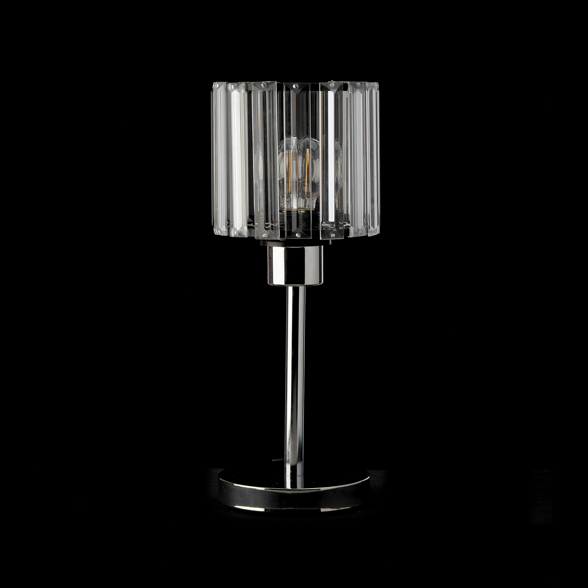 Lámpara De Mesa Led Gamalux Decolamp Faro Circular Cristal