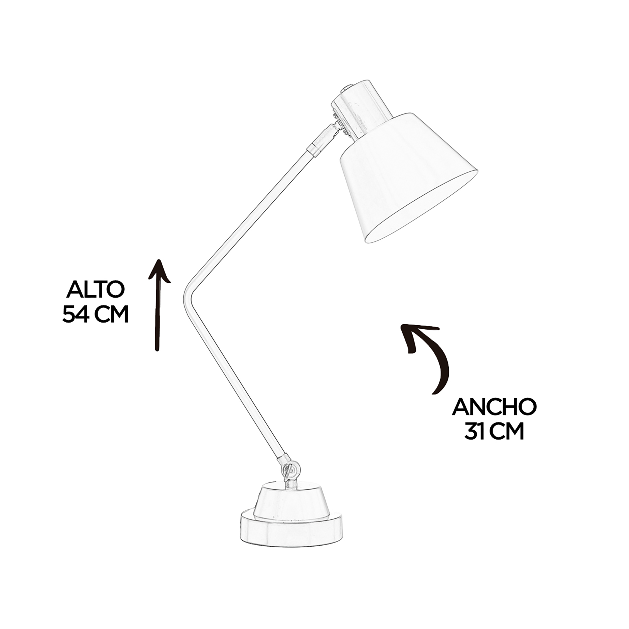 Lámpara De Mesa Led Minimalista Gamalux Decolamp Metálica