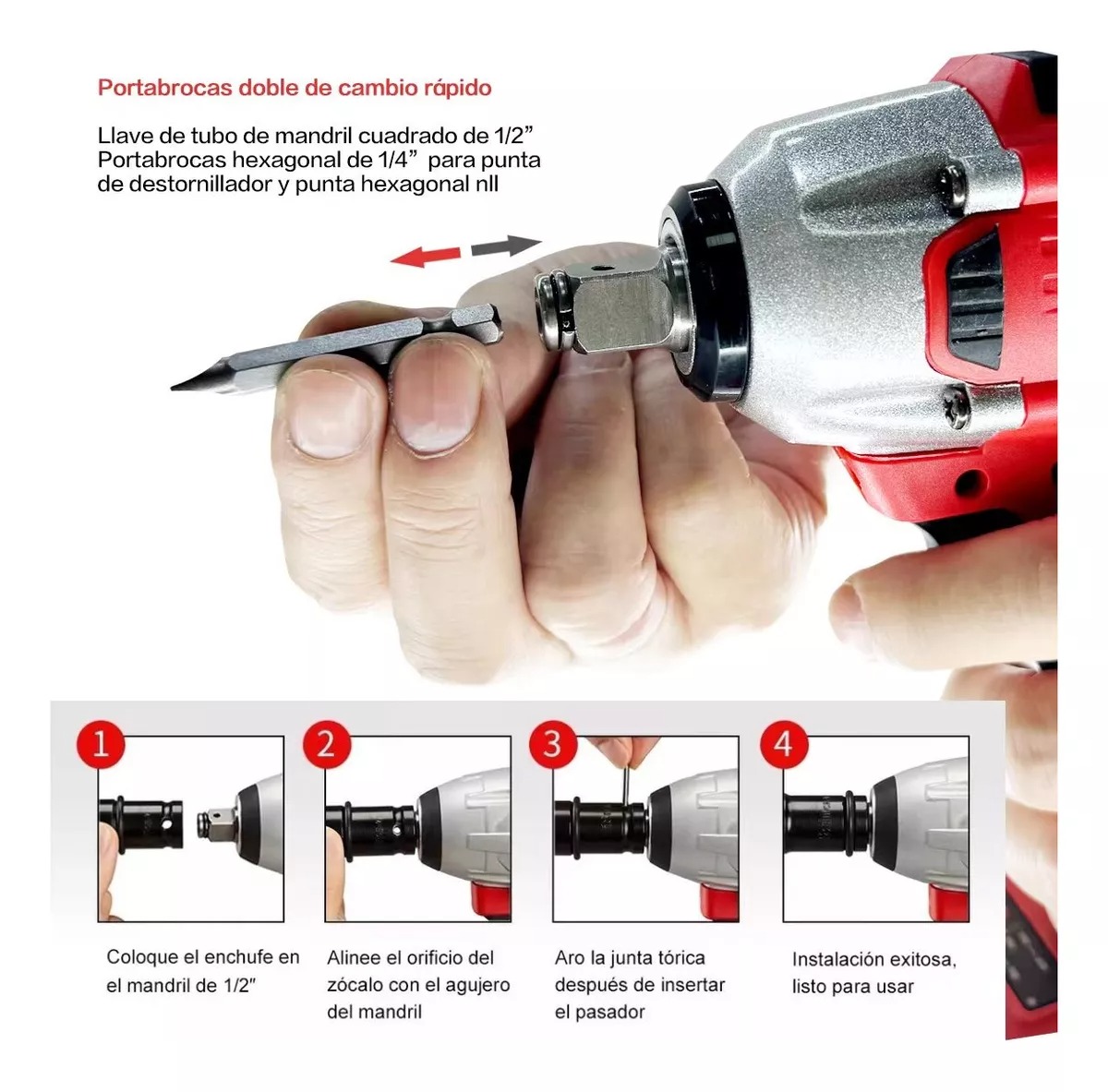 Inalambrica Llave Pistola Taladro Electrico Impacto 2batería
