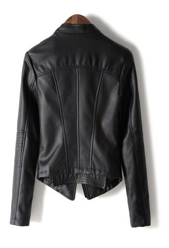 Chaqueta Rompeviento De Cuero Sintético Para Moto Para Mujer