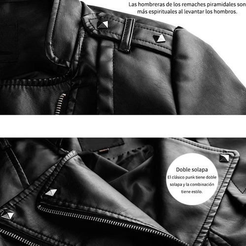 Chaqueta Rompeviento De Cuero Sintético Para Moto Para Mujer