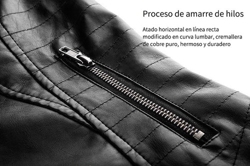 Chaqueta Rompeviento De Cuero Sintético Para Moto Para Mujer