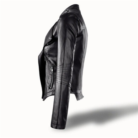 Chaqueta Rompeviento De Cuero Sintético Para Moto Para Mujer