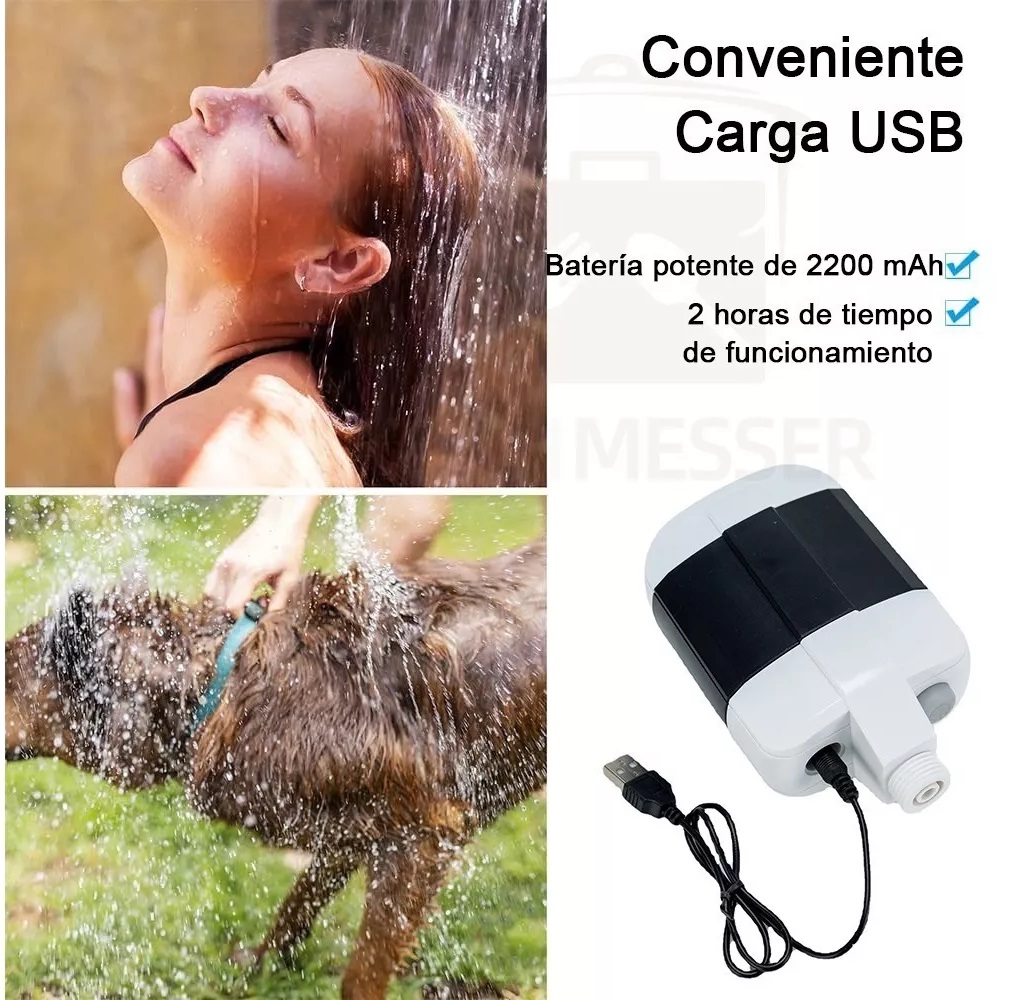 Regadera portatil ducha para exterior e interior