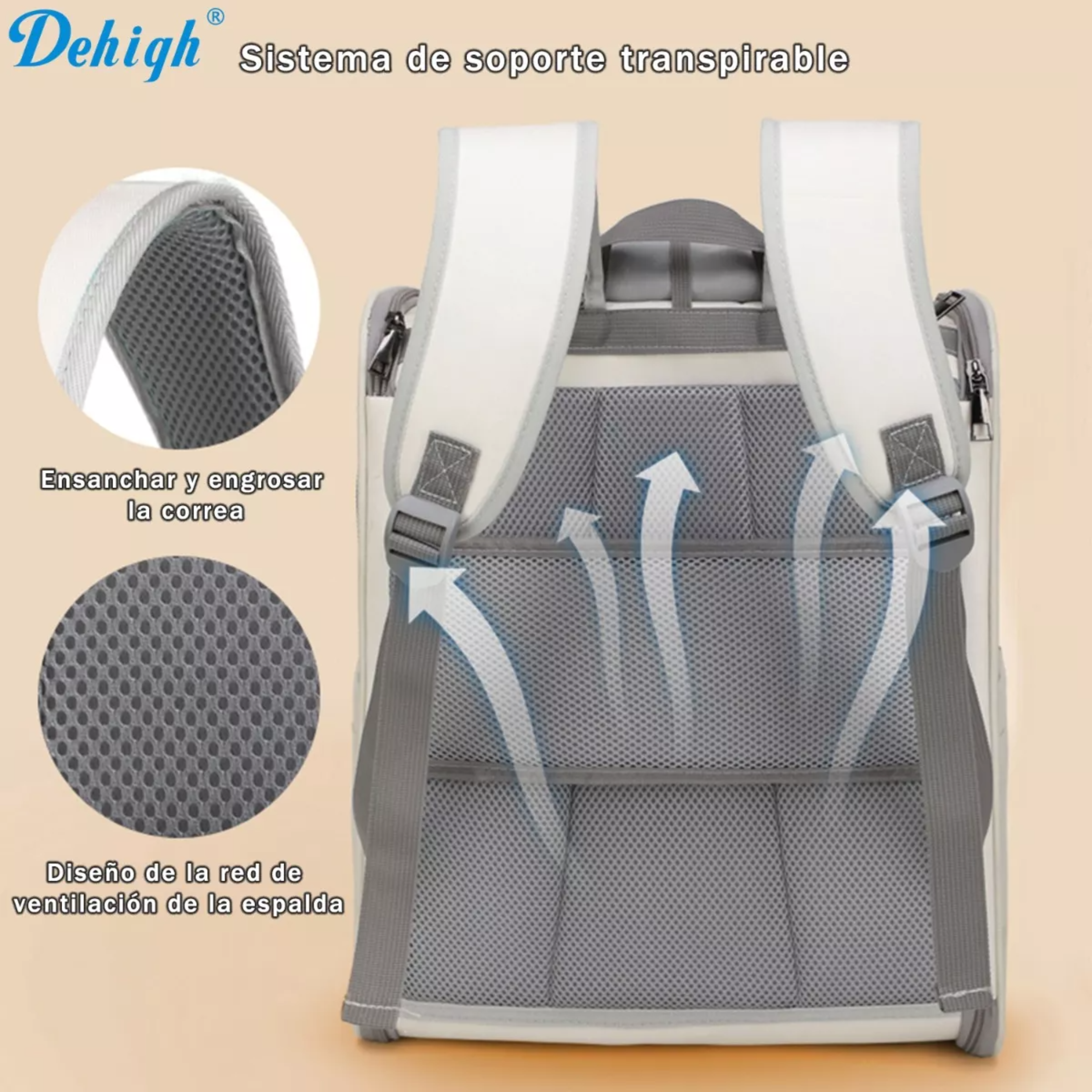 Mochila Transportadora Para Perros Gatos Mascotas Dehigh Xl