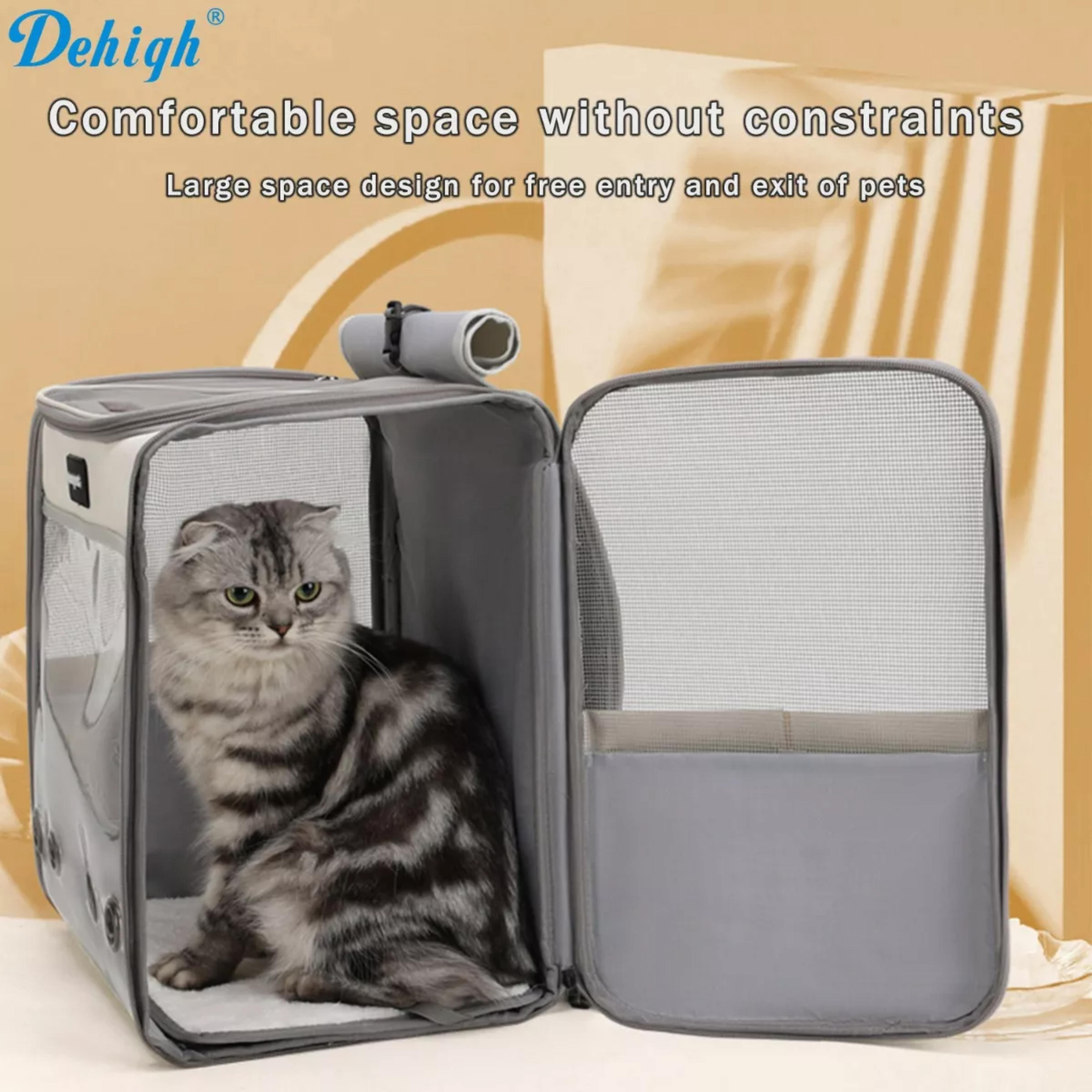 Mochila Transportadora Para Perros Gatos Mascotas Dehigh Xl