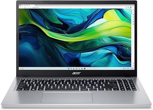 Acer Aspire Go 15 Slim Laptop 15.6  FHD (1920 x 1080) IPS Intel Core i3-N30 Gráficos Intel UHD 8GB LPDDR5 128GB UFS Wi-Fi 6 PC AI Windows 11 Home en Modo S