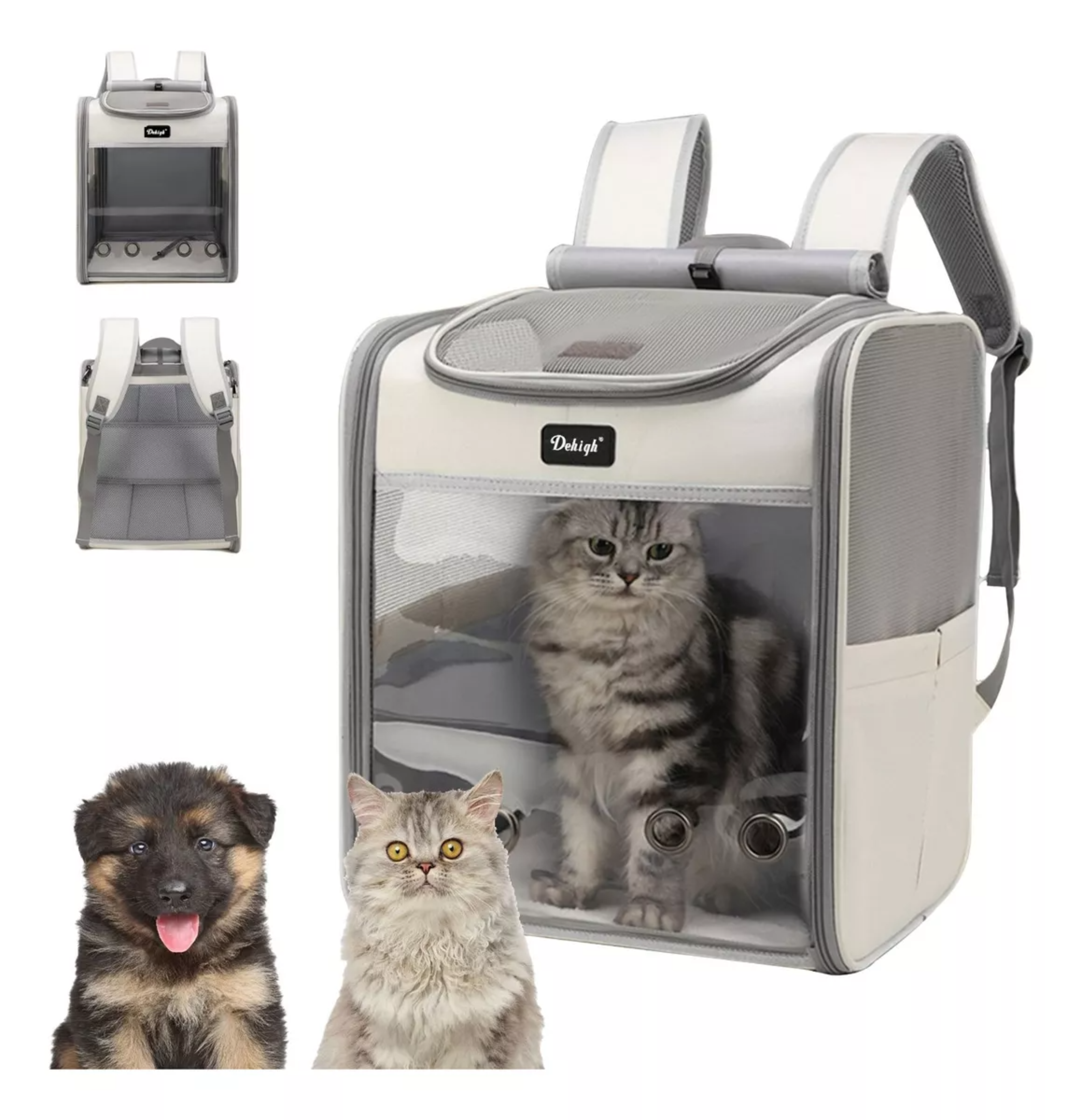 Mochila Transportadora Para Perros Gatos Mascotas Dehigh Xl