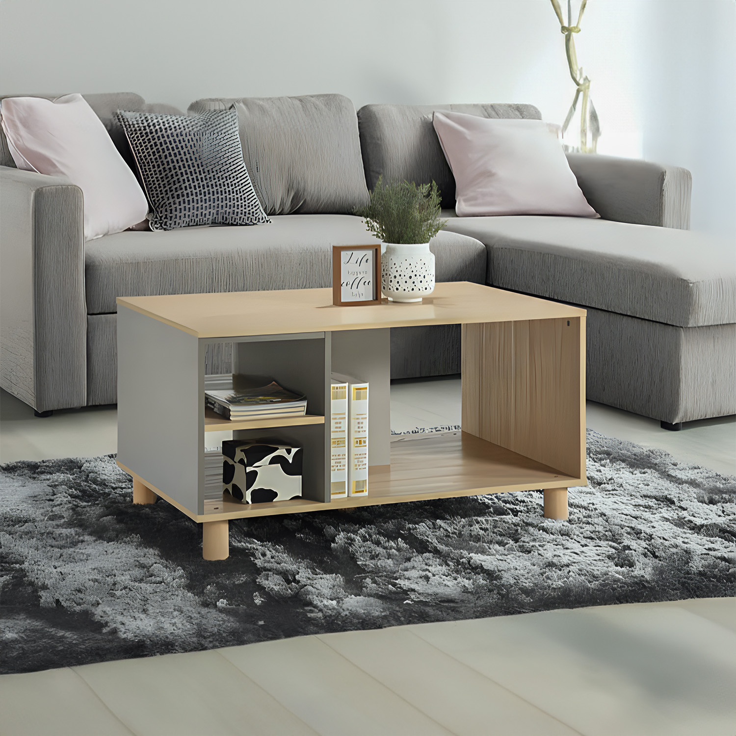 Mesa de Centro Moderna para Sala o Estancia Bossa Plux.