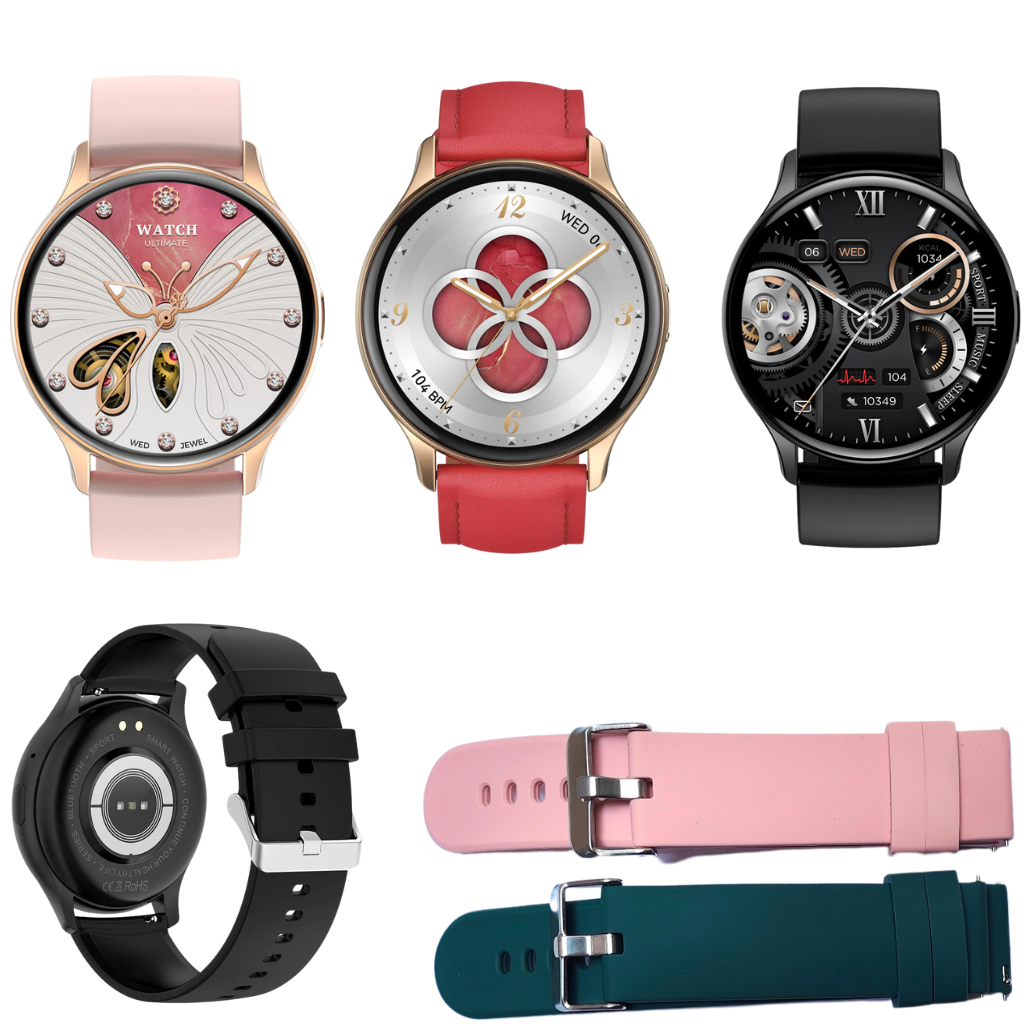 Smartwatch G-Tide R5: Responde Llamadas, Monitoreo de Salud, IP68, Más de 100 Modos Deportivos. CAJA DORADA