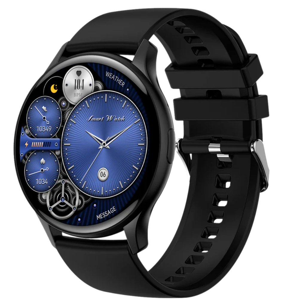 Smartwatch G-Tide R5: Responde Llamadas, Monitoreo de Salud, IP68, Más de 100 Modos Deportivos. CAJA DORADA