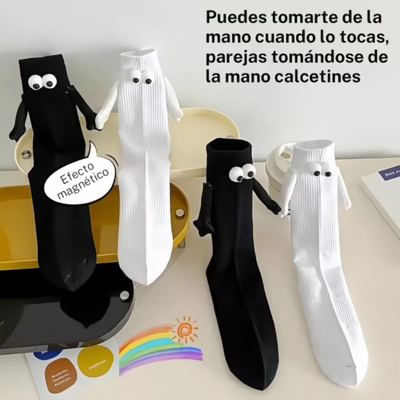 2piez Calcetines Imanes Con Manos Calcetin Divertidos Unisex