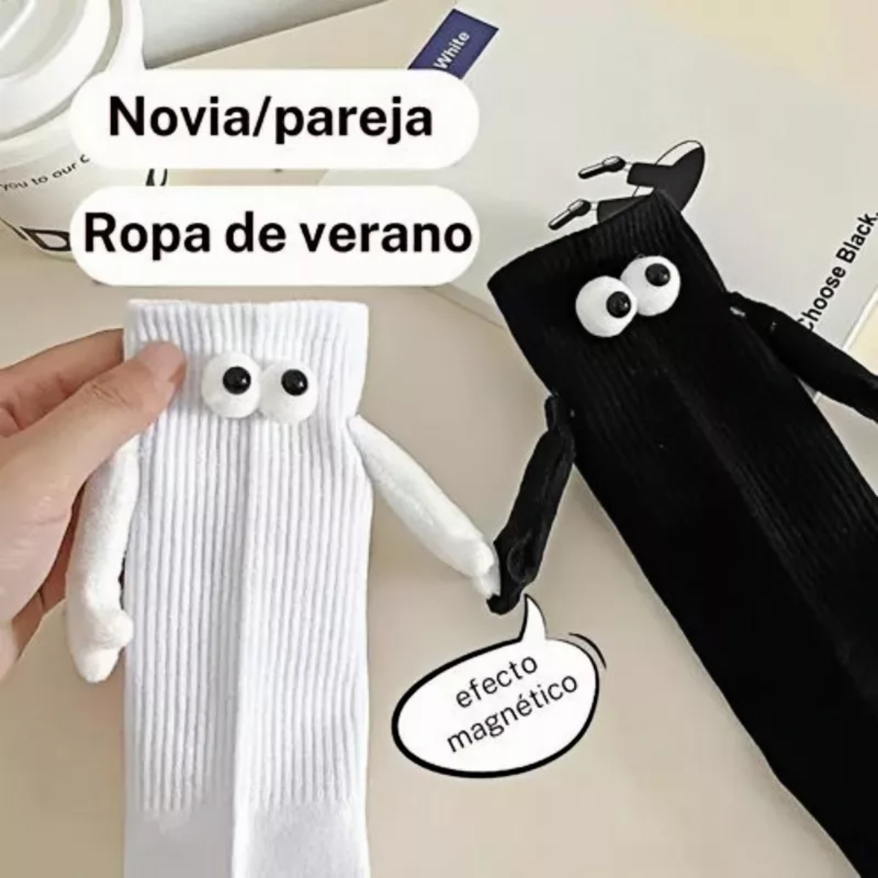 2piez Calcetines Imanes Con Manos Calcetin Divertidos Unisex