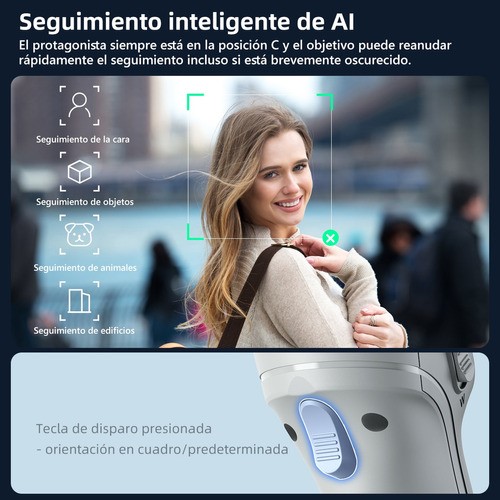 Gimbal Estabilizador Para Celular M01 De 3 Ejes Con Luz App