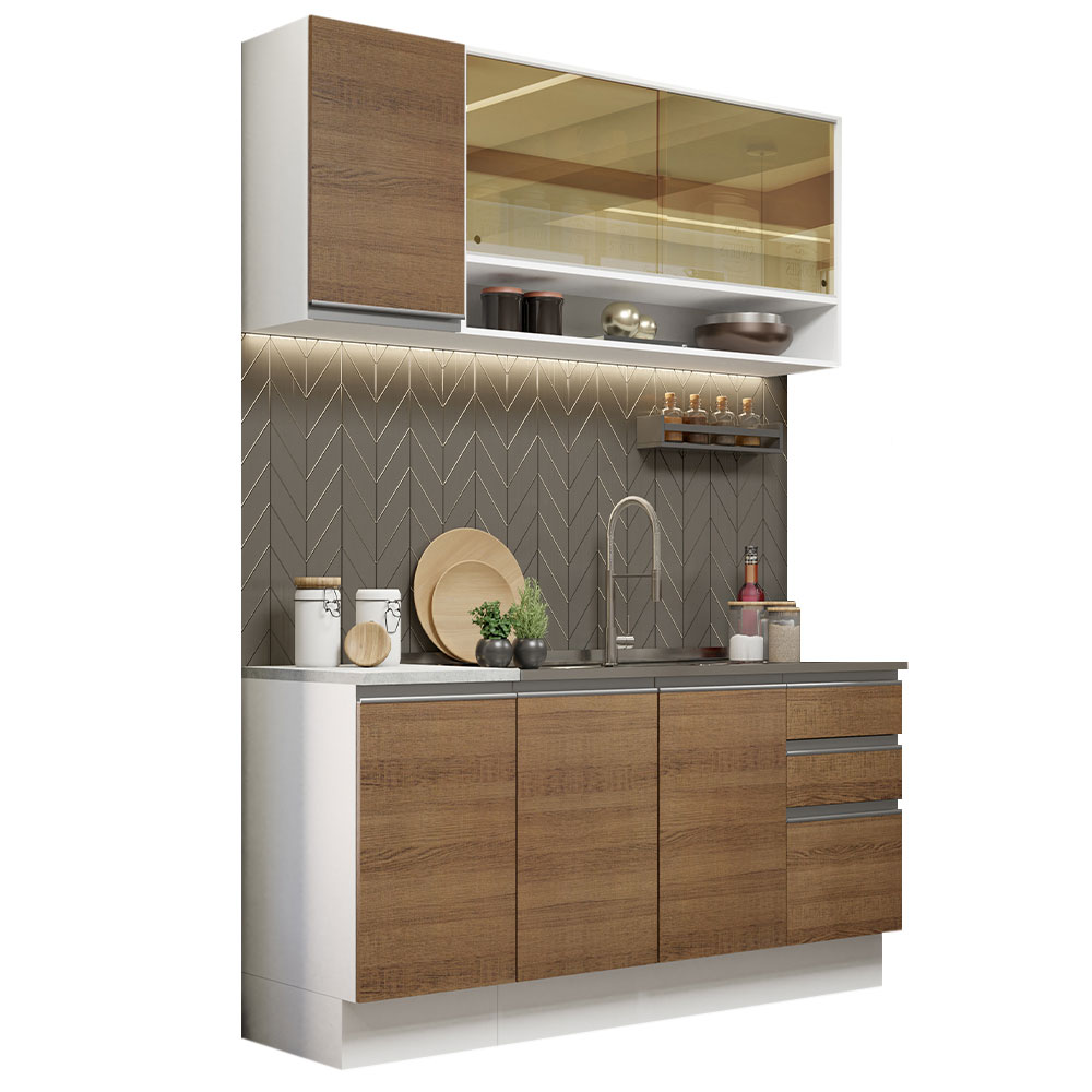 Cocina Integral Modular Madesa Glamy 160cm Sin Tarja BM