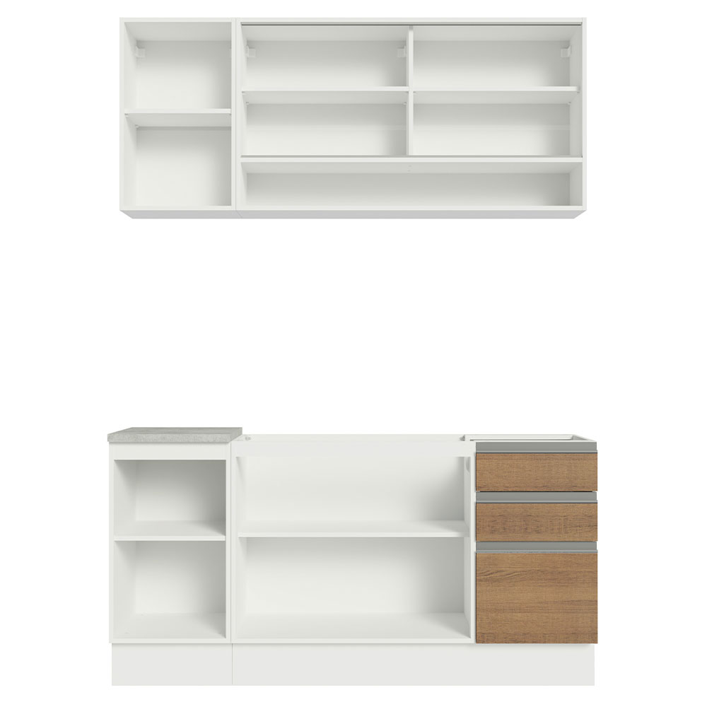 Cocina Integral Modular Madesa Glamy 160cm Sin Tarja BM
