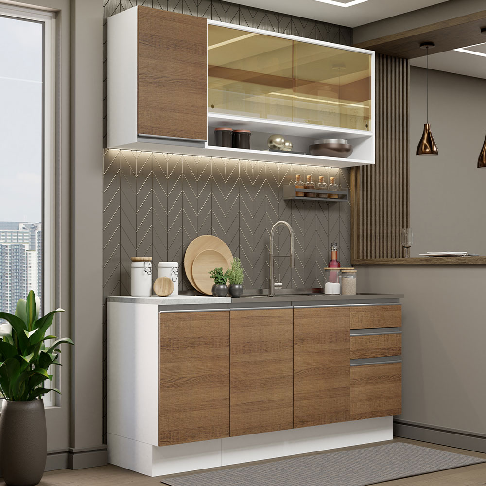 Cocina Integral Modular Madesa Glamy 160cm Sin Tarja BM