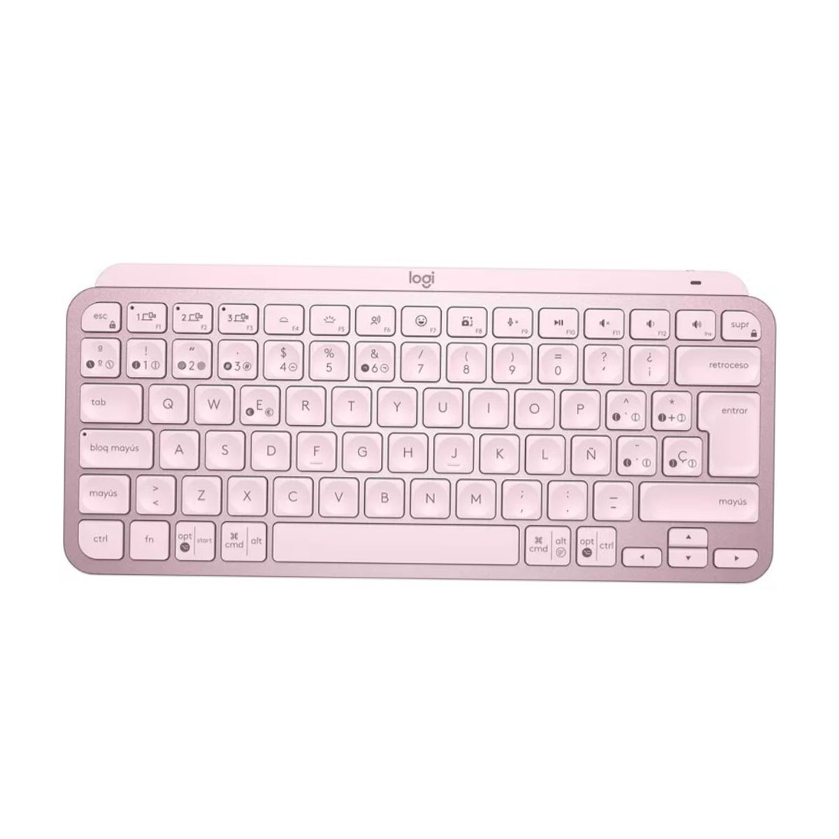 Teclado Logitech MX Keys Mini Inalámbrico Minimalista Color Rosa DM 