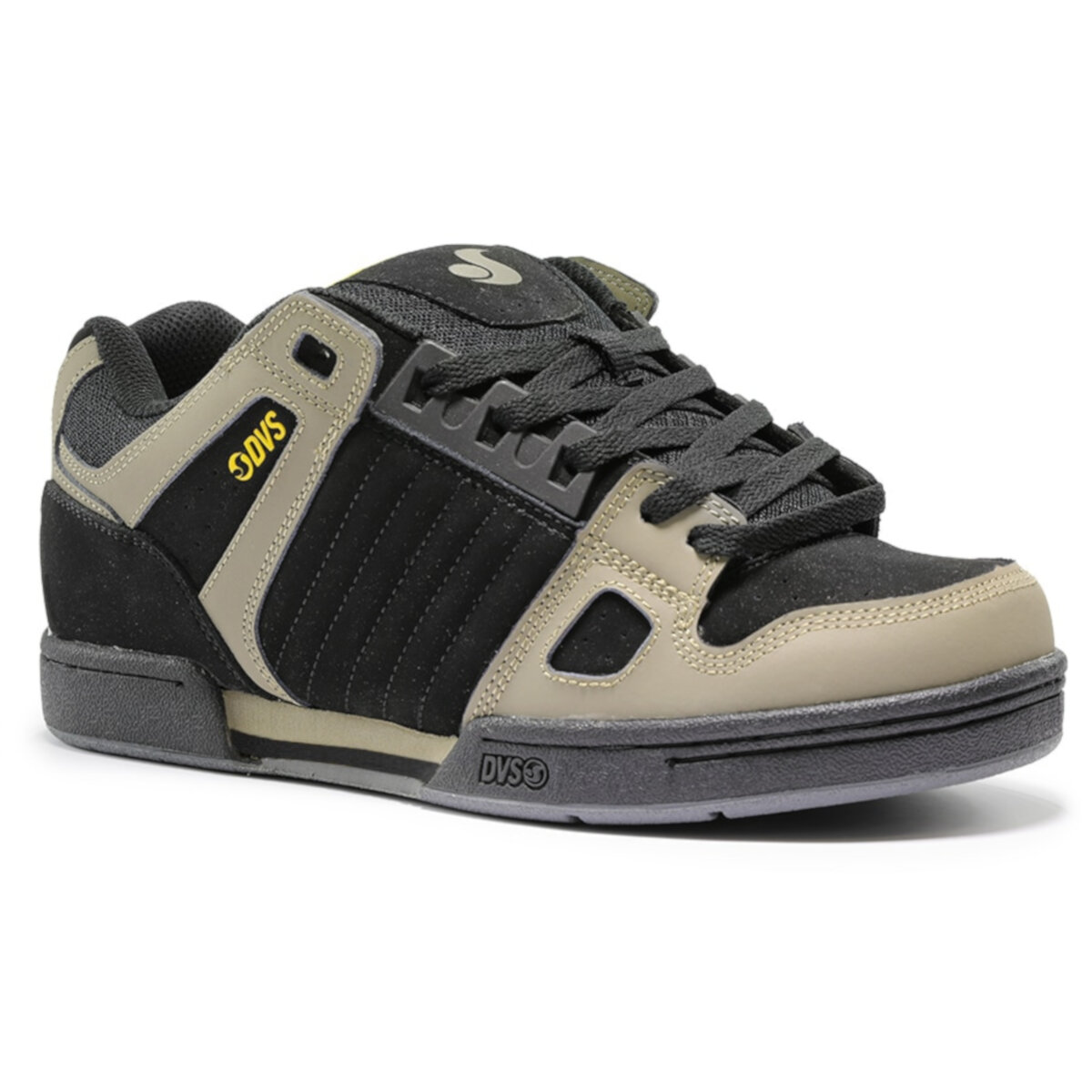 DVS CELSIUS 965 BRINDLE BLACK YELLOW NUBUCK.