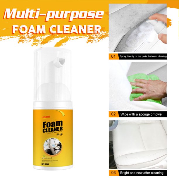 Foam Cleaner Limpiador de espuma para el hogar, autos 30 ml- Eelhoe
