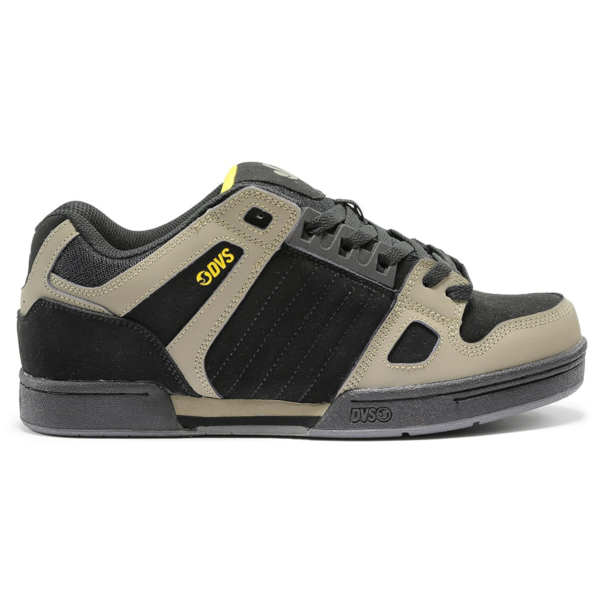 DVS CELSIUS 965 BRINDLE BLACK YELLOW NUBUCK.