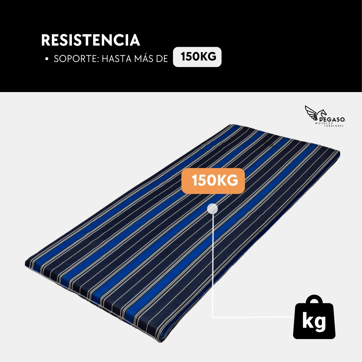 Colchoneta Para Catre Hule Espuma 6 Cm - Pegaso