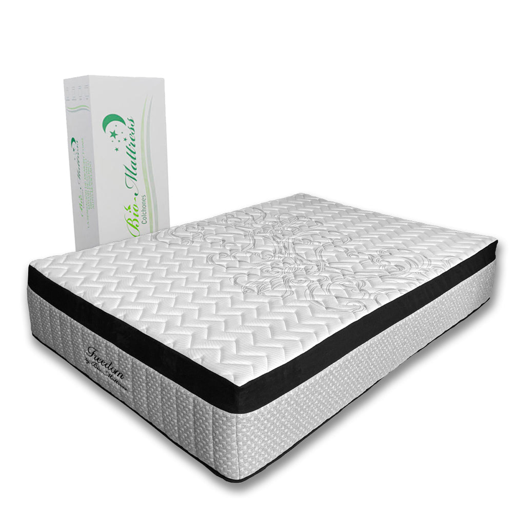 Bio Mattress Colchón Freedom Memory Foam con Gel. Tecnología que se adapta a  tu cuerpo. Hipoalergénico y Anti Ácaros. Sin transmisión de movimiento. Colchón de espuma. (King)