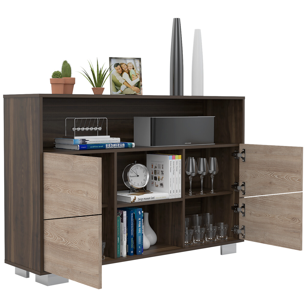 BUFETERA ARMABLE PARA LA SALA O EL COMEDOR MODELO FRAKTAL MARCA DIECSA