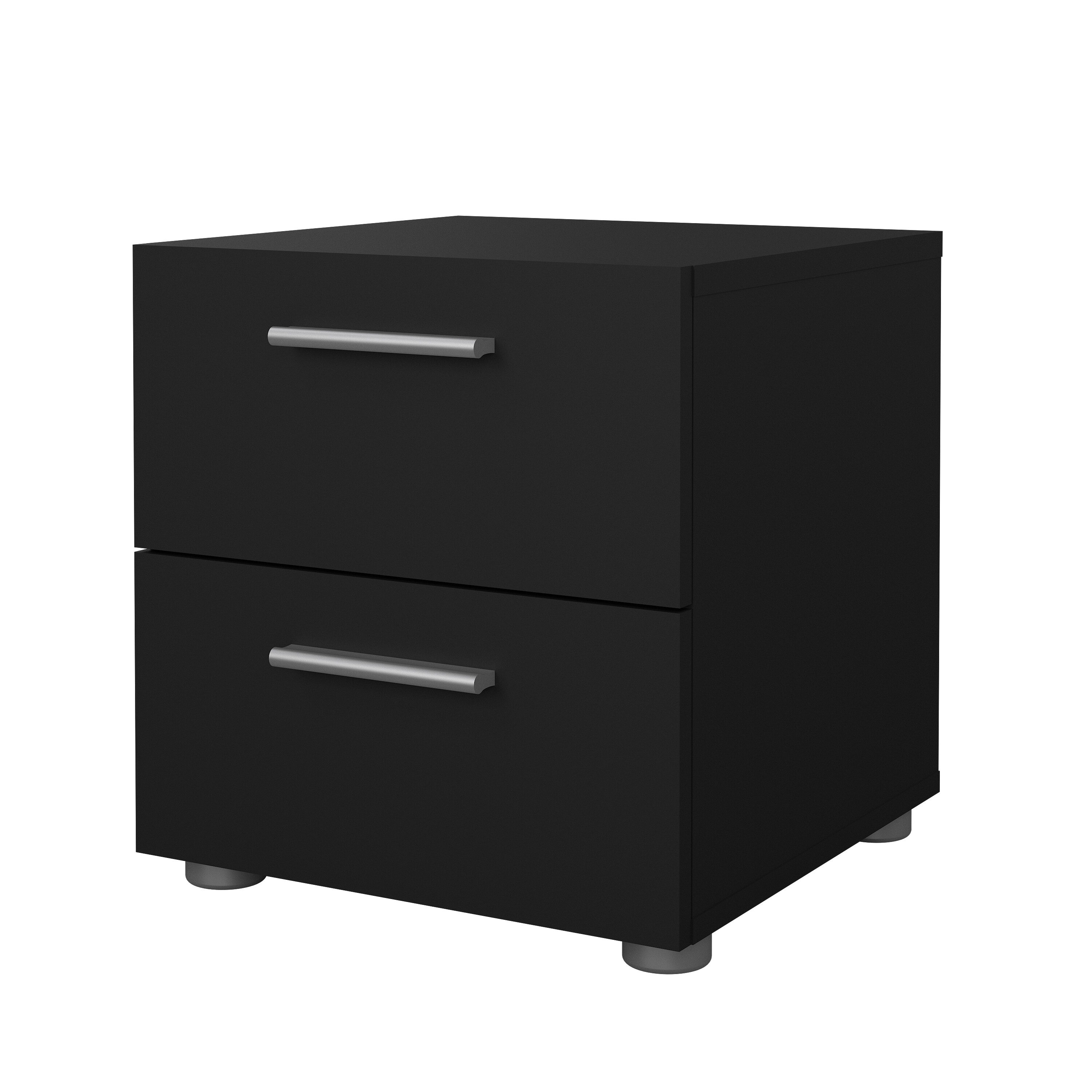 Buró Negro con 2 Cajones y Jaladeras Efecto Metal Hecho en Madera MDF