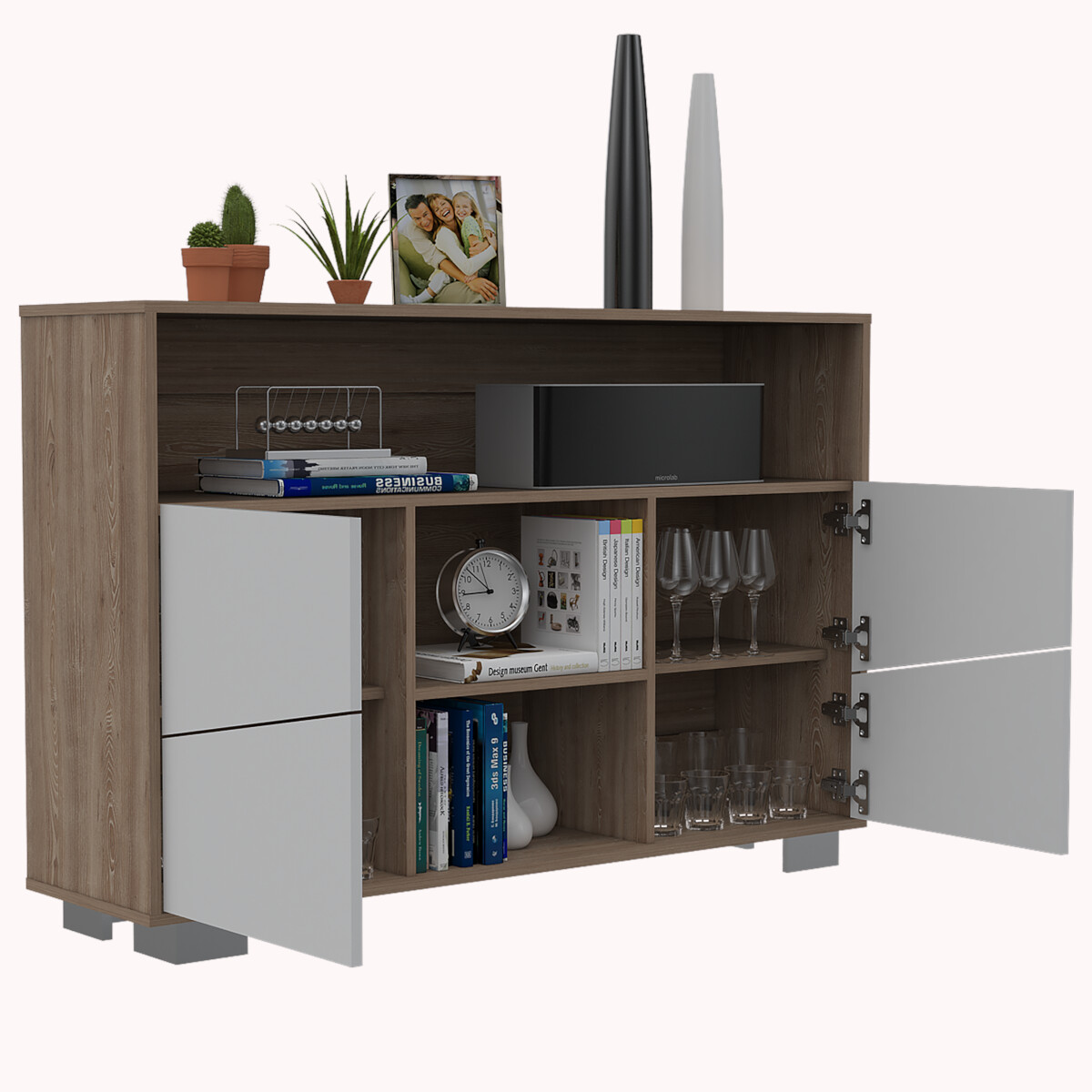 BUFETERA ARMABLE PARA LA SALA O EL COMEDOR MODELO FRAKTAL MARCA DIECSA