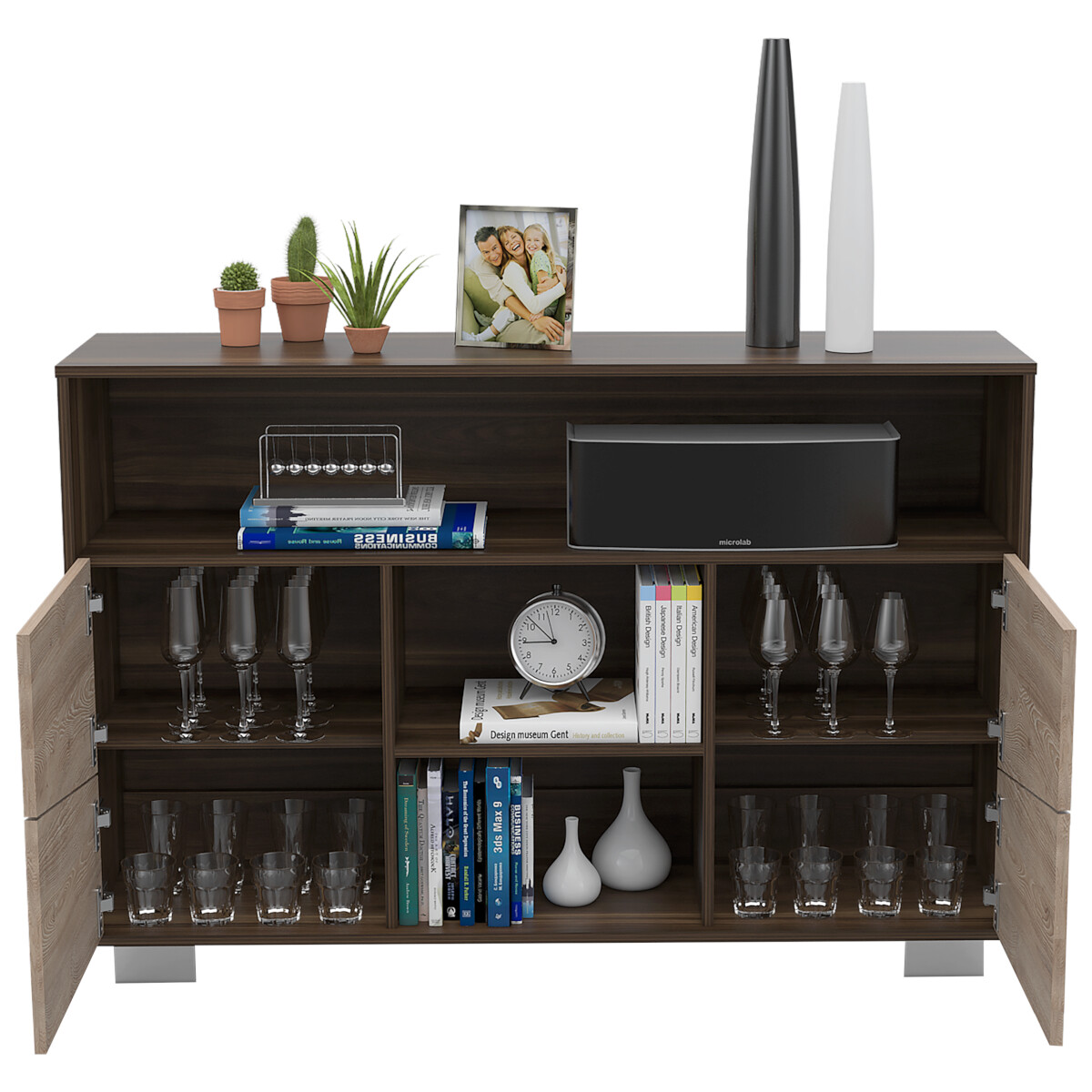 BUFETERA ARMABLE PARA LA SALA O EL COMEDOR MODELO FRAKTAL MARCA DIECSA
