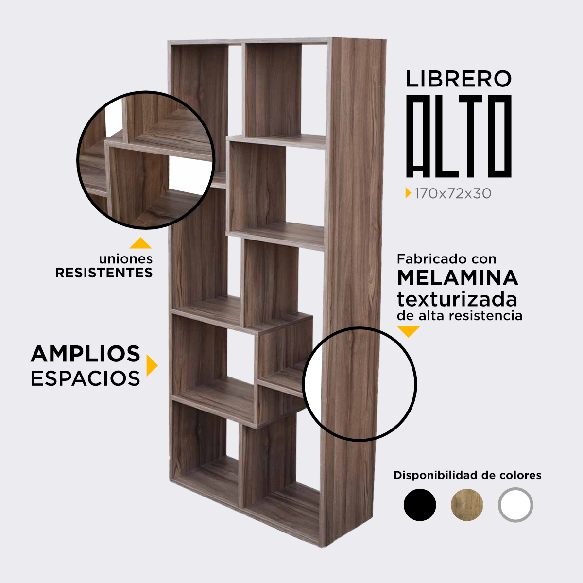 Mueble Organizador Librero Hogare Parota 