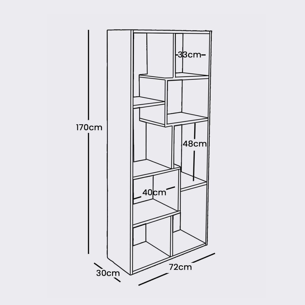 Mueble Organizador Librero Hogare Parota 